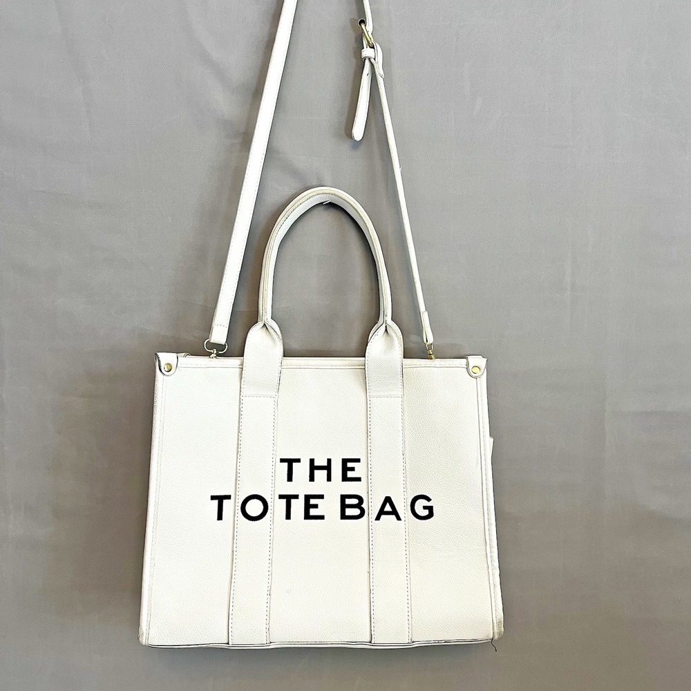 The Totebag Crossbody Bag‎ Tote White Vegan Leather Black Type - Picture 3 of 12